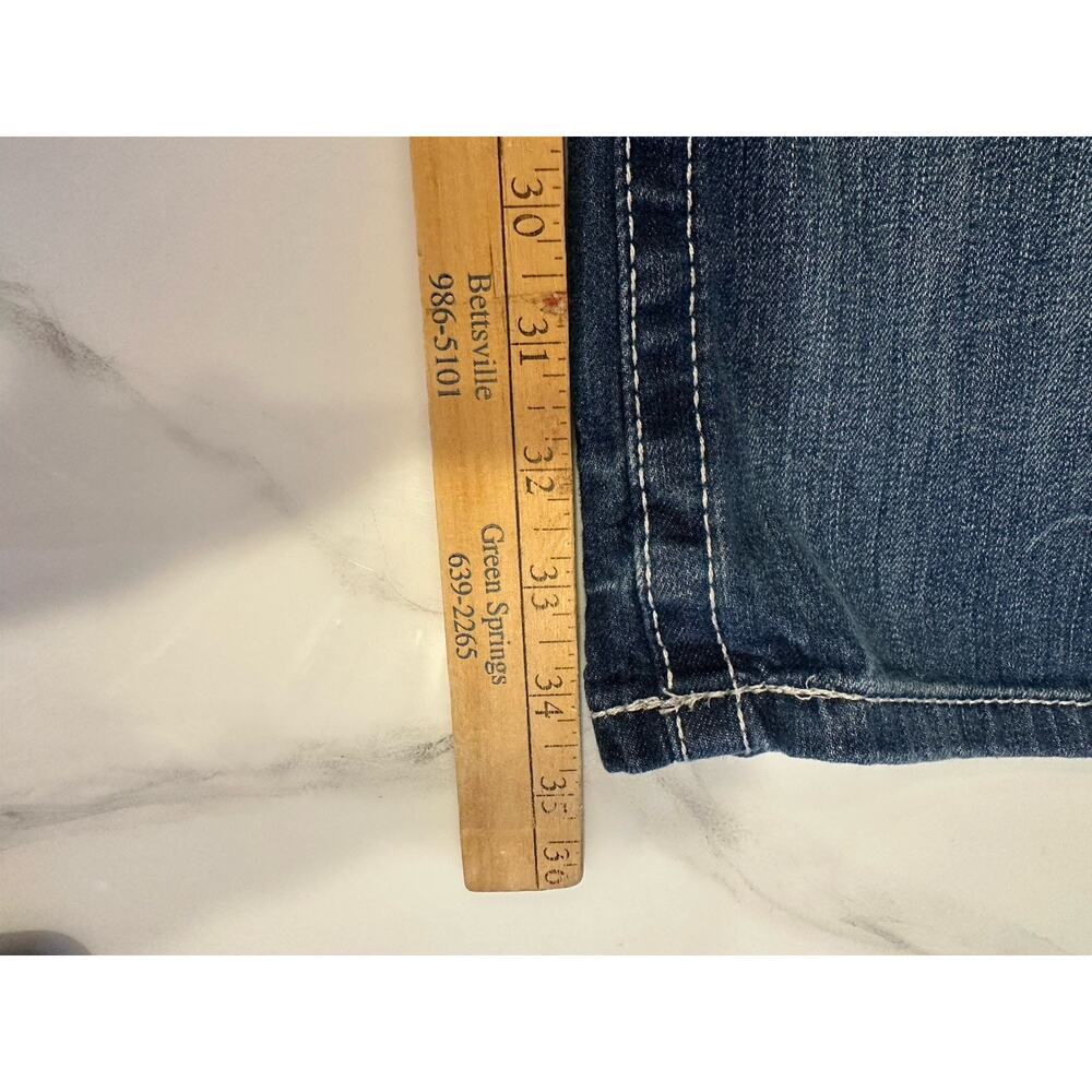 Harley-Davidson Bootcut Jeans Women's Size 18 Tall Thick Stitch Bling Pockets - Picture 5 of 10
